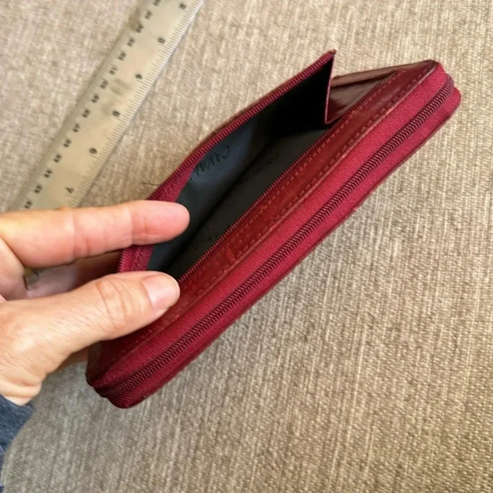 Cavalieri Italian red leather wallet from Italy